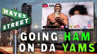 Shannon Sharpe CAUGHT LIVE doing the UNTHINKABLE  HayesStreet [upl. by Gnagflow]