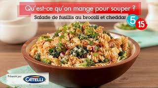 Salade de fusillis au brocoli et cheddar [upl. by Ylicec]