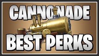 The BEST PERKS for the Cannonade in Fortnite Save the World [upl. by Anawak]