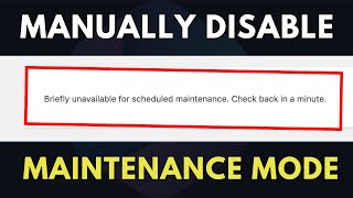 WordPress How to Manually DISABLE Maintenance Mode WordPress Stuck in Maintenance Mode [upl. by Trotter]