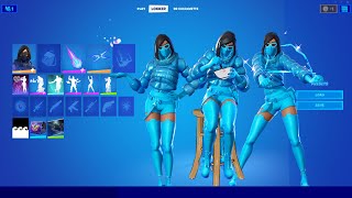 Fortnite FROZEN Moncler Renee Skin Full Showcase  New Moncler Skin Style Concept [upl. by Namlas969]