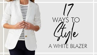 17 White Blazer Outfits  FASHION OVER 40 [upl. by Mahmoud]