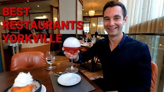 Exploring amp Eating in Torontos Luxurious Yorkville Neighbourhood Where to Eat amp Best Restaurants [upl. by Ekusuy]