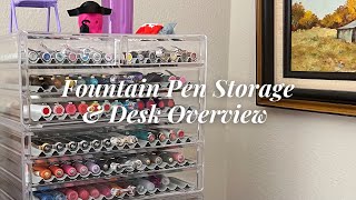 My Fountain Pen Storage System and Desk Overview [upl. by Decamp]