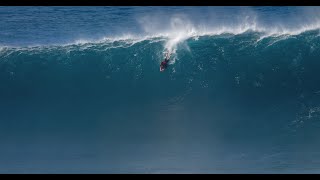 Andrew Karr Charging MASSIVE Peʻahi In quotConquering Jawsquot  Big Wave Bodyboarding In Maui Hawaii [upl. by Lauter]