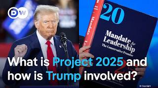 Project 2025 A hardright policy blueprint for Trumps return to power  DW News [upl. by Eerehs376]