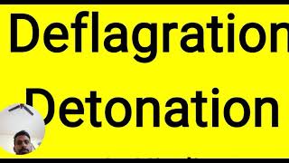 Deflagration and detonation with example by GSR [upl. by Enad468]