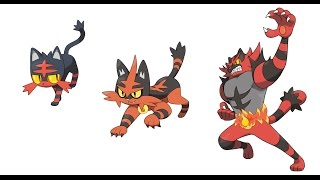 Pokémon Sun amp Moon  Starter Litten Evolutions [upl. by Keviv459]