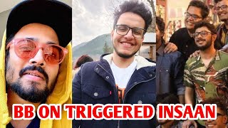 BBKiVines Talks About triggeredinsaan  Bhuvan Bam Reacts To Live Insaan  Dhindora shorts [upl. by Trembly]