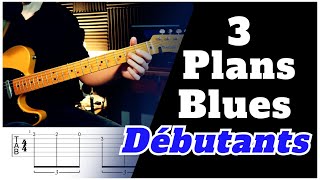 3 Plans Blues Faciles en E avec des Cordes à Vide Débutant [upl. by Teragram]