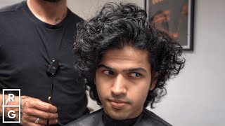 This Haircut TRANSFORMED His Whole Look Haircut to TAME Curls [upl. by Asli]