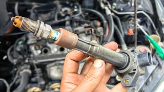 power full spark plug  honda vtec spark plug clean [upl. by Aizirk]