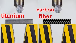 HYDRAULIC PRESS vs TITANIUM AND CARBON FIBER BENDING TEST [upl. by Neva]