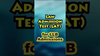 Law Admission Test LAT for Admission in LLB [upl. by Wunder]