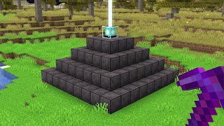 I Made a FULL NETHERITE BEACON in Minecraft [upl. by Yliah128]