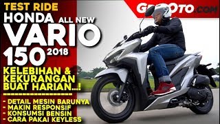 Honda Vario 150 2018  Test Ride Review  GridOto [upl. by Azaria]