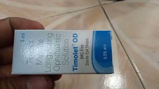 Timolet OD Bkc Free Eye Drops  Timolol Meleate Ophthalmic Solution  Timolet OD Eye Drops Hindi [upl. by Pomcroy]