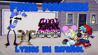 Final Punchies  Vs Rigby And Mordecai GlitchFNF Cartoon Corruption DEMO Lyrics en Español [upl. by Suolkcin]