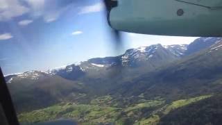 Wideroe Dash 8 100 SandaneSogndal LNWIM Full flight [upl. by Decrem]