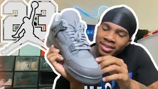 Unboxing Jordan 4 “Wet Cement” Review  On Feet  Life Update Watch Full Video [upl. by Gravante]