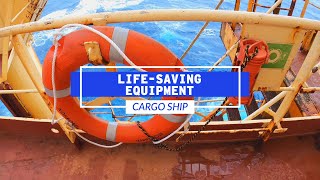 LifeSaving Safety Equipment On A Cargo Ship  Life At Sea [upl. by Yehudi]