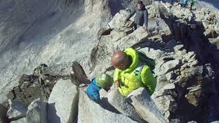 Padre e hijo Joaquin Saludes Rentero 8 años paso Mahoma Sandra Rentero Monzo Aneto 3404mts Altura [upl. by Quickel]