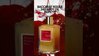 DUPE ALERT ZARA NEW SHIMMERING RED TEMPTATION BODY OIL Baccarat Rouge 540 body oil dupe perfume [upl. by Rutan413]