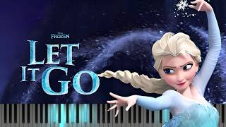 Let It Go  Frozen Piano tutorial and Karaoke [upl. by Retsim350]