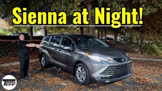 New Toyota Sienna at Night  Buttons Lights Features [upl. by Romano]