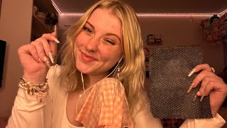 ASMR EXTREME BEESWAX WRAP TINGLES Up close sticky tapping scratching  mouth sounds Day 3🐝 🩷✨ [upl. by Fletcher594]