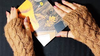 How to Knit Easy Cable Pattern Fingerless Gloves  Unisex Fingerless Gloves [upl. by Odlanar]