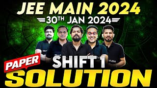 JEE Main 2024 Paper DiscussionSolution ATTEMPT 1  30th January  SHIFT 1 ⚡️ [upl. by Jordain423]