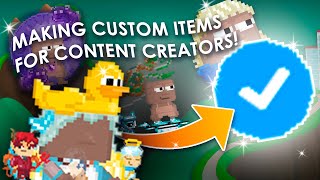 MAKING CUSTOM ITEMS FOR CONTENT CREATORS Growtopia Edition [upl. by Menashem]