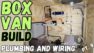 Plumbing and Wiring the Kitchen  Box Van Build Part 9 [upl. by Eittod]