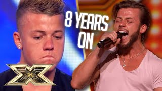 2 Auditions 8 YEARS APART Tom returns with A BELTER  The X Factor UK [upl. by Hoi]