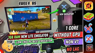 NEW ADX LITE EMULATOR FOR LOW END PC  NO GRAPHIC CARD  FREE FIRE IN 1GB And 2GB RAM LiveProoF [upl. by Adliwa313]