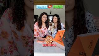 ❄️Frozen vs ♨️Fresh Pizza Challenge foodchallenge ytshorts thakursisters [upl. by Saxe672]