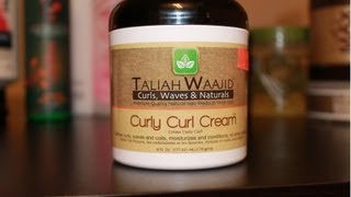 4c  Taliah Waajid Curly Curl Cream Demo ampamp Review [upl. by Eiramac]