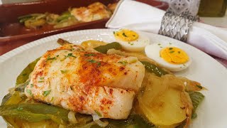 Bacalao al horno con pimientos y patatas [upl. by Astto26]