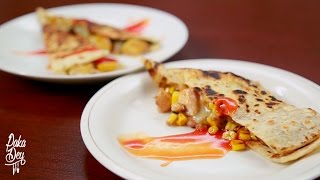 Chapati Quesadilla Recipe  Chicken and Vegetarian Quesadilla  HTV [upl. by Boycie560]