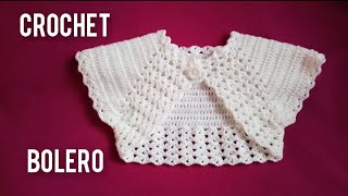 Crochet Cute Bolero  Bolero tutorial purelypassion [upl. by Stargell]