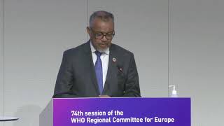 LIVE Dr Tedros address at the WHO Europe Regional Committee meeting RC74CPH [upl. by Hadik]