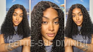 THE BEST 9X6 HD LACE CLOSURE CURLY GLUELESS WIG EVER ft ISEE HAIR  PETITESUE DIVINITII [upl. by Tray]