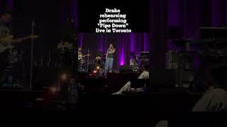 🚨Drake rehearsing performing quotPipe Downquot live in Toronto filmed by Matte Babel one of his managers [upl. by Aitak]