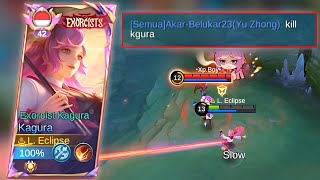 DON’T CHASE KAGURA  SKIN EXORCIST GAMEPLAY  KAGURA MOBILE LEGEND [upl. by Bonita]