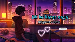 Dil ko karar aaya song 🥰 slowed  reverb song [upl. by Etnovaj]