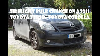 Toyota Verso Light Bulb Change [upl. by Phyllys]