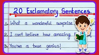 20 Examples of Exclamatory Sentence  Exclamatory Sentences Examples  Exclamatory Sentences [upl. by Whitney831]