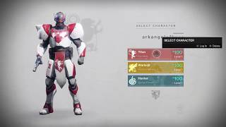 Destiny 2 Character Import  Character Select Screen [upl. by Aceber]