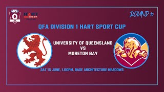 Rd 10 Uni vs Moreton Bay Mens Div 1 AFL [upl. by Aihsetan]